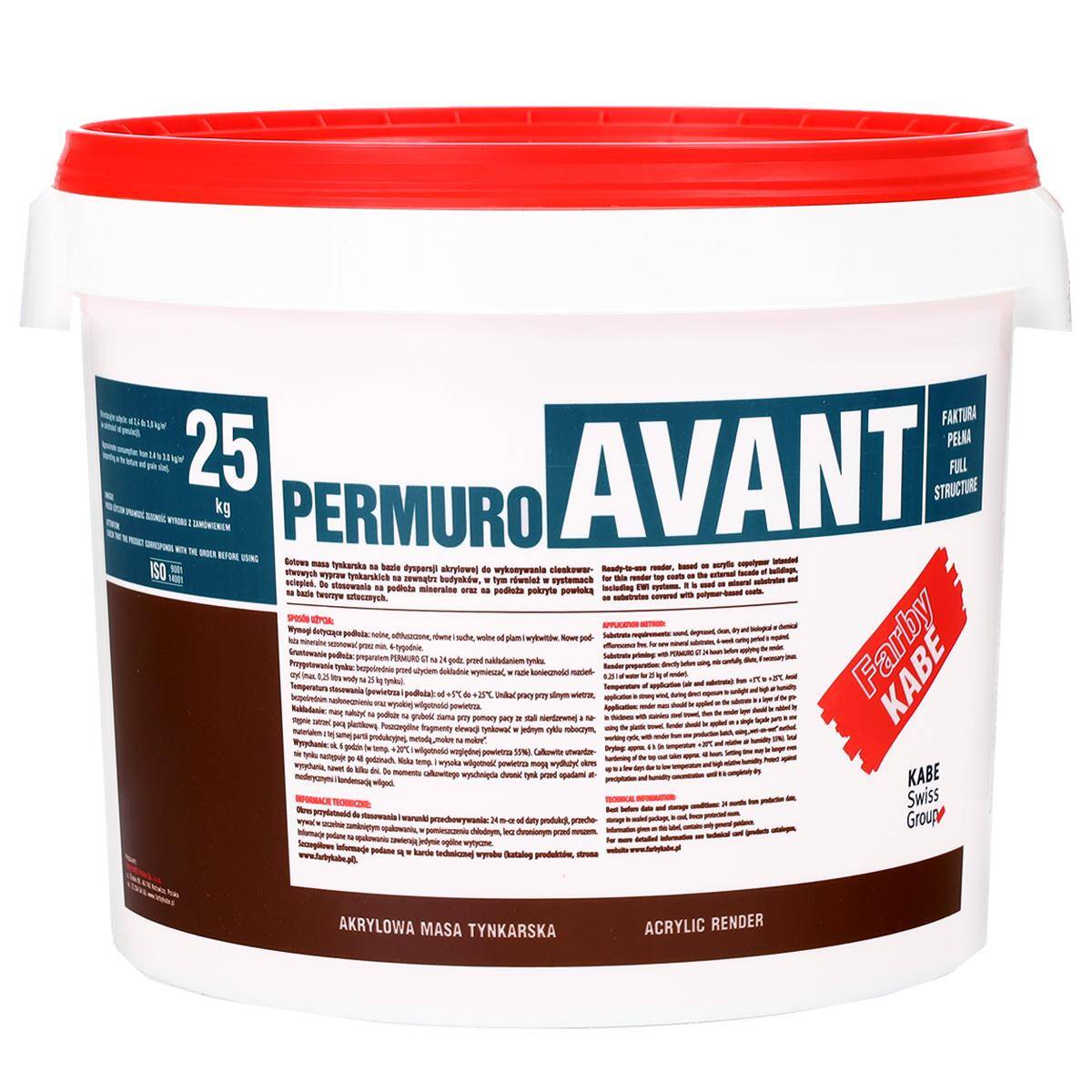 Tynk akrylowy PERMURO AVANT 2,00 mm 25 kg Baza A