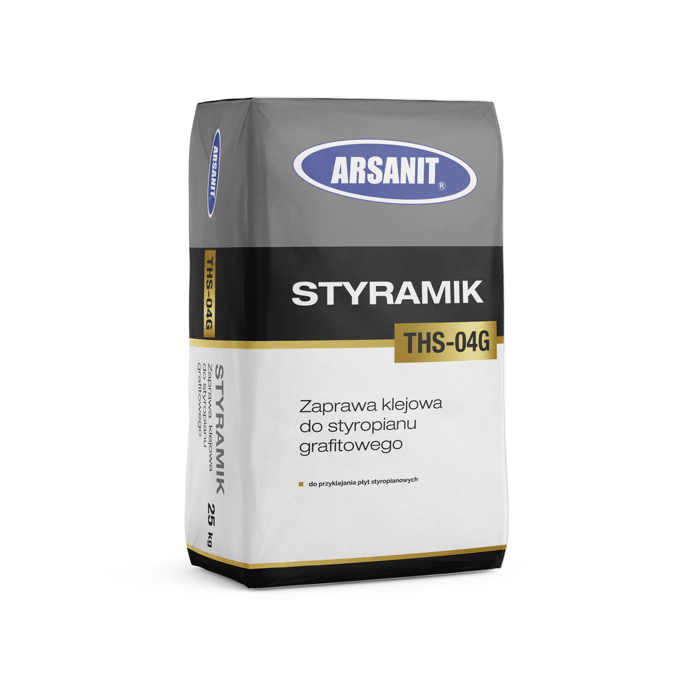 Klej do styropianu grafitowego Arsanit Styramik THS-04 25 kg