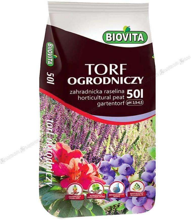 Torf kwaśny BIOVITA 50l pH 3,5 - 4,5