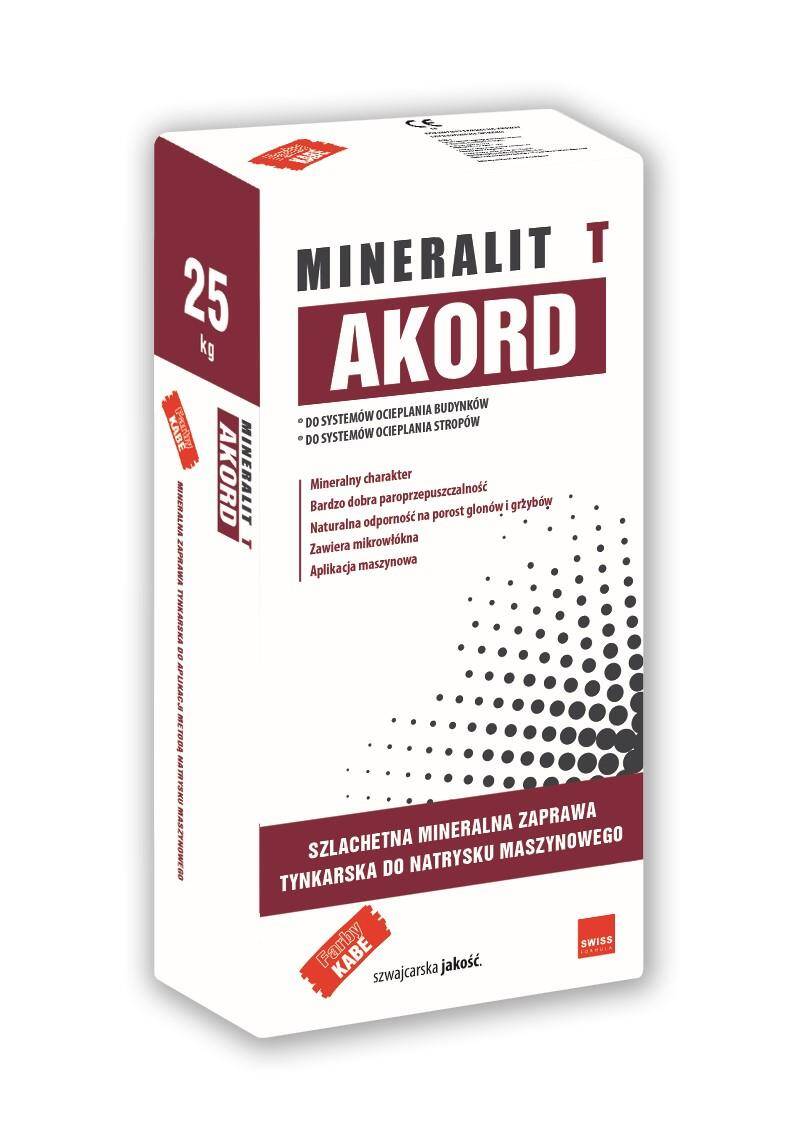 Zaprawa tynkarska mineralna do natrysku maszynowego MINERALIT T AKORD 1,5 mm 25 kg