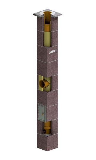 Komin systemowy LEIER SMART fi 18 cm z podwójną wentylacją, h=8,66 m