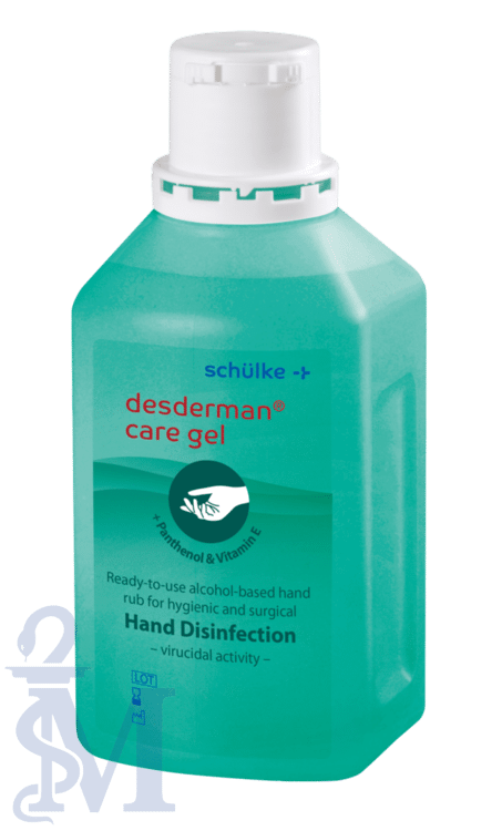 DESDERMAN CARE GEL 500ml - Alkoholowy żel do higienicznej i chirurgicznej dezynfekcji rąk z odżywczym pantenolem i witaminą E