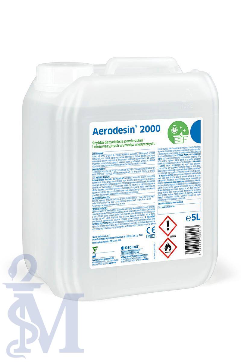 AERODESIN 2000 5L preparat do szybkiej dezynfekcji powierzchni oraz wyrobów medycznych