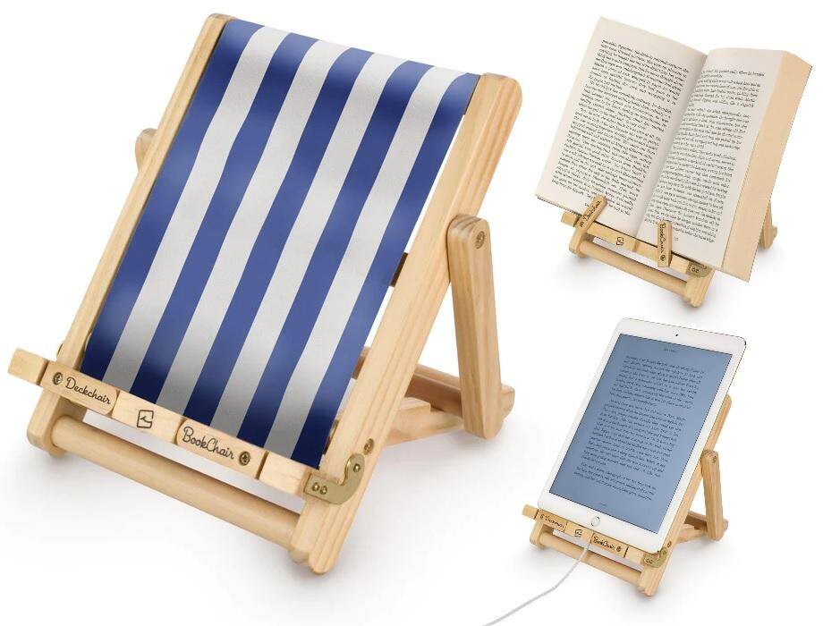 Podstawka pod książkę/tablet TG Book Chair Leżak niebieski