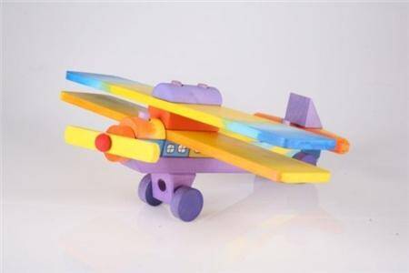 Samolot dwupłat (z serii: zabawki drewniane)