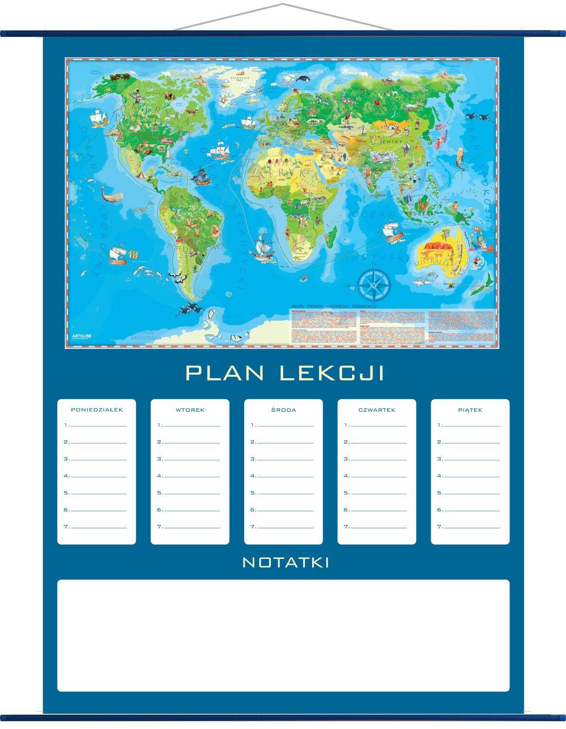 Plan lekcji mapa Świat Młodego Odkrywcy