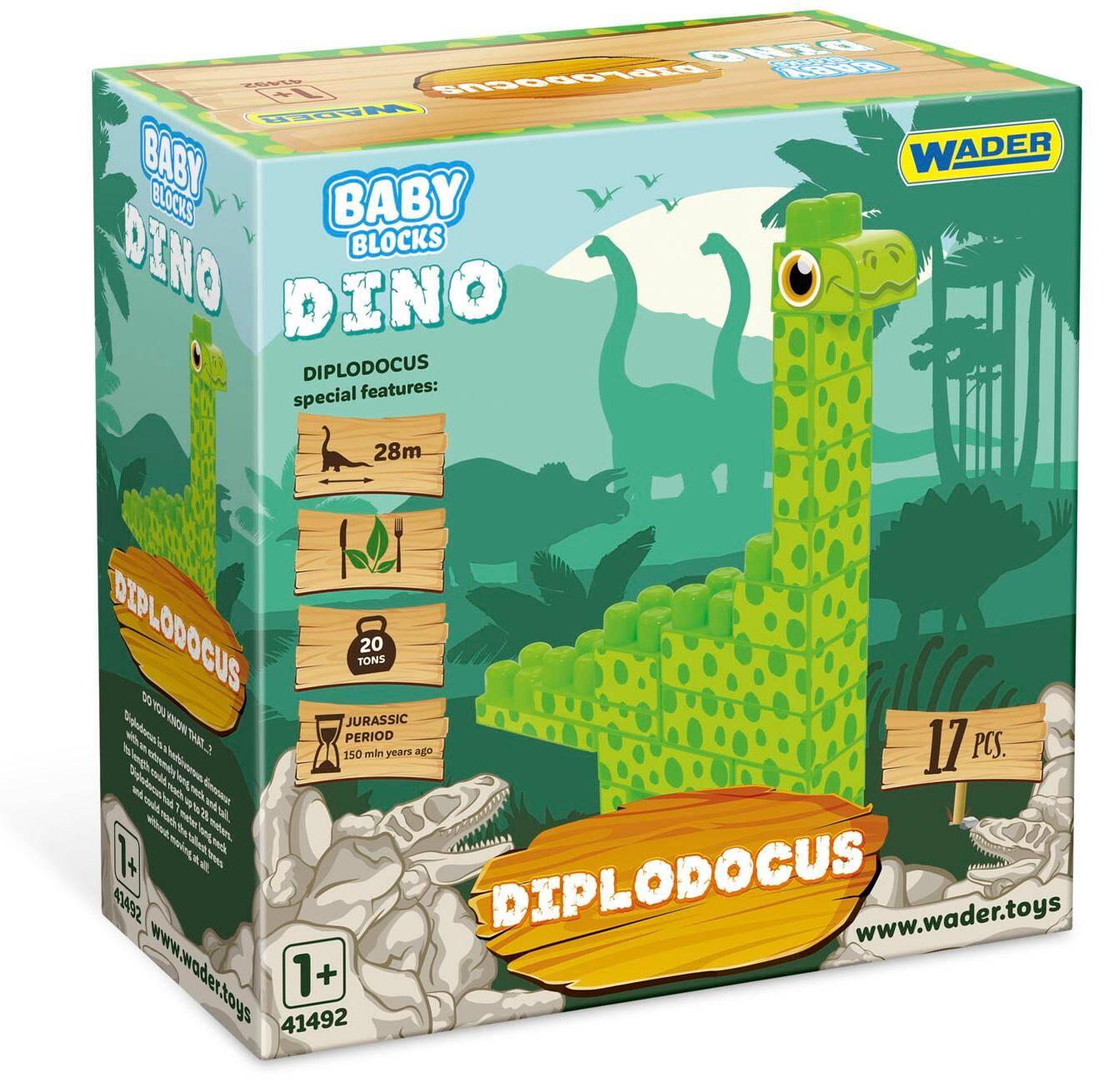 Klocki Dino Baby Blocks diplodok 41493