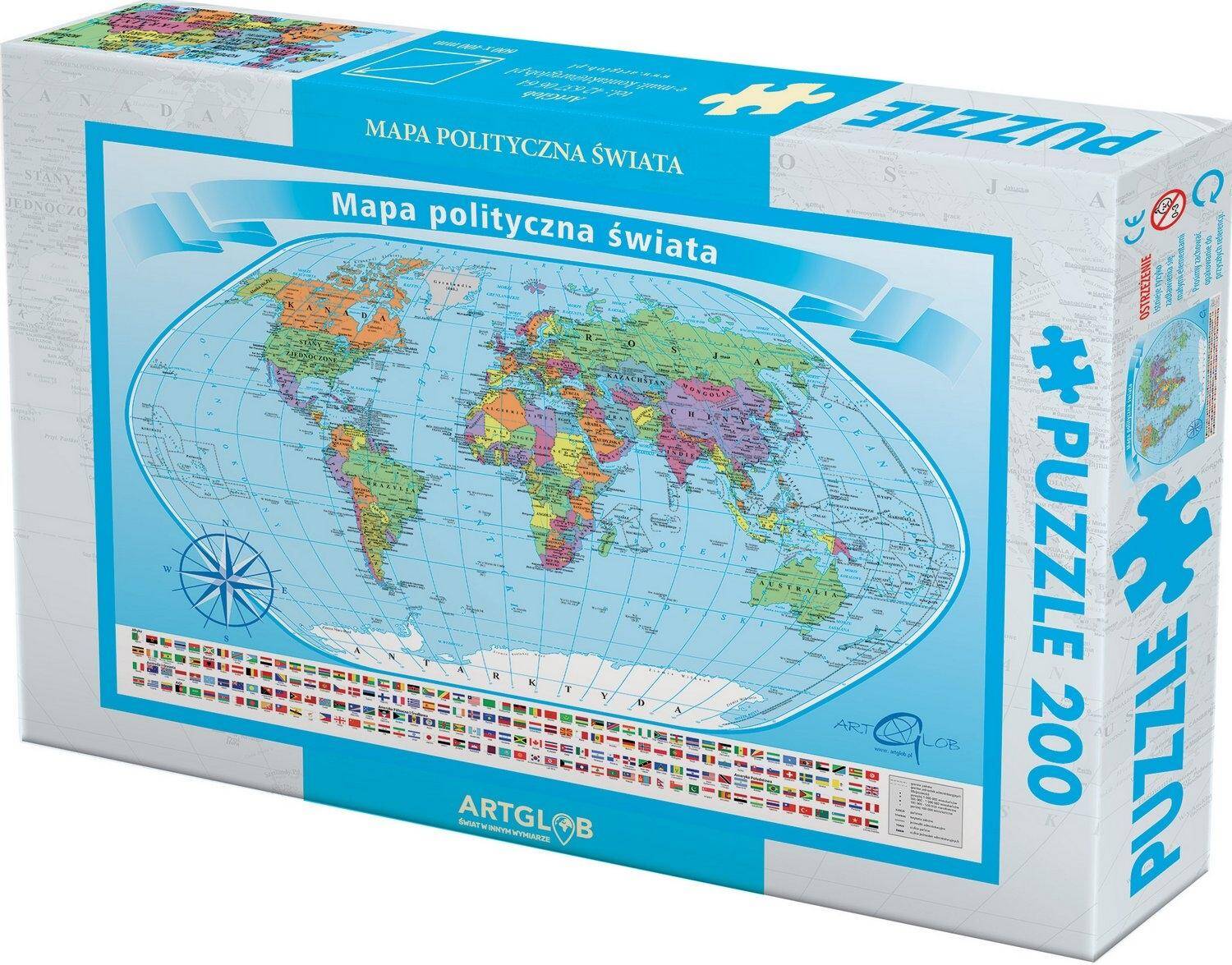 Puzzle 200 Świat polityczny