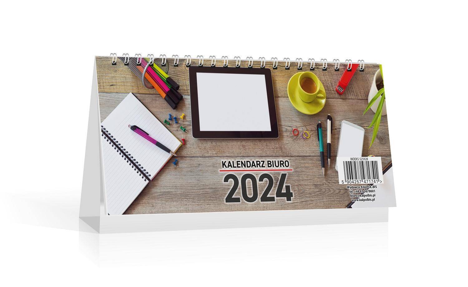 Kalendarz 2024 biurkowy poziomy