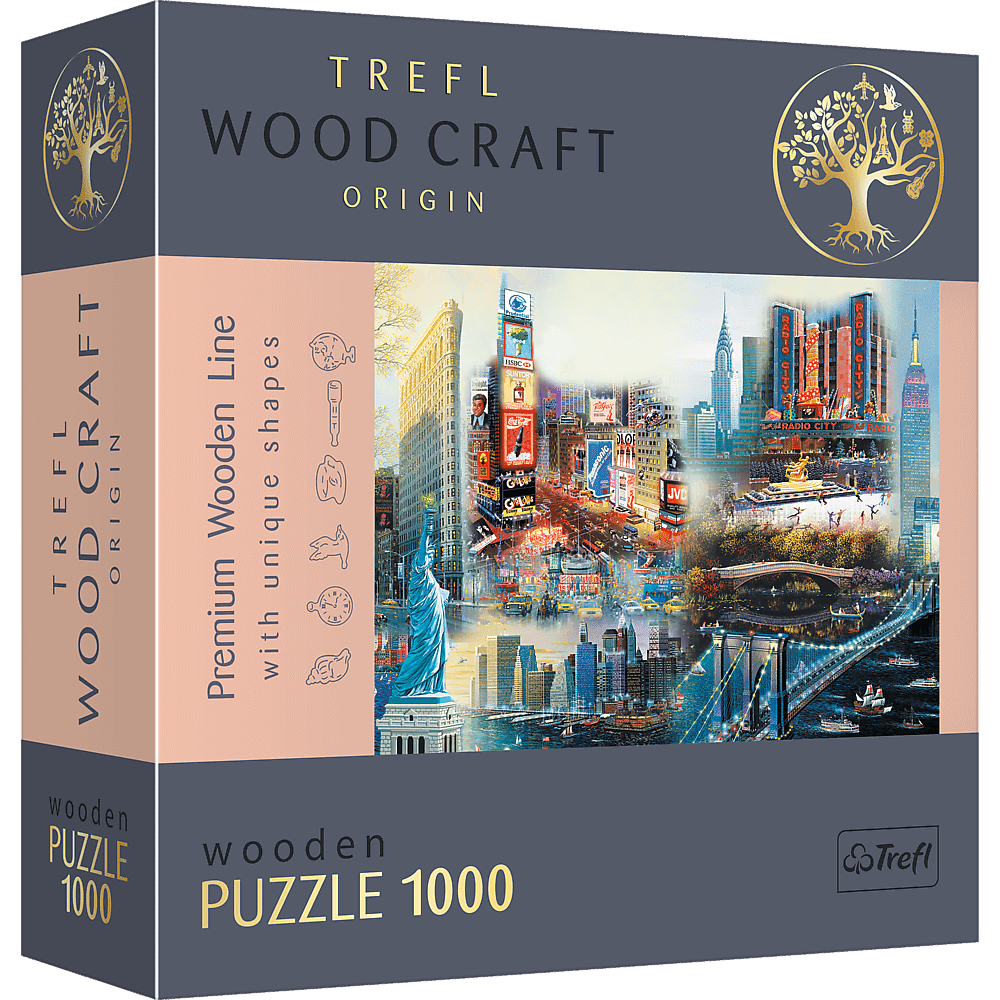 Puzzle 1000 drewniane Nowy Jork kolaż 20147
