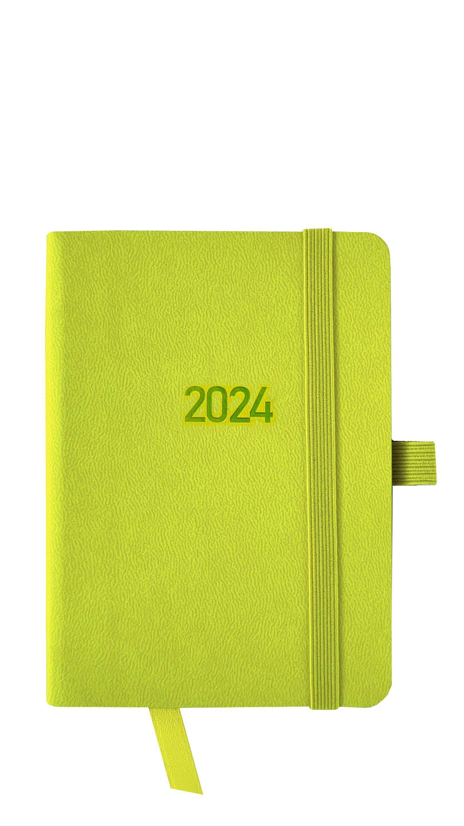 Kalendarz 2024 flex z gumką kieszonkowy V5 neon