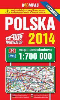 Polska 2014.Mapa samochodowa 1:700 000