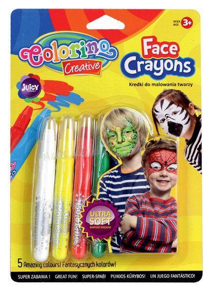 Kredki do malowania twarzy 5 szt na blistrze Standard Colorino Kids