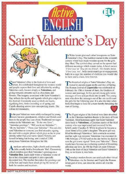Active English - St. Valentine.