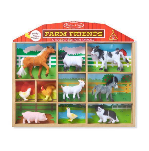 MELISSA Figurki zwierząt - Farma zestaw 10594 Zwierzęta koń kurczak świnia kaczka krowa osioł koza k