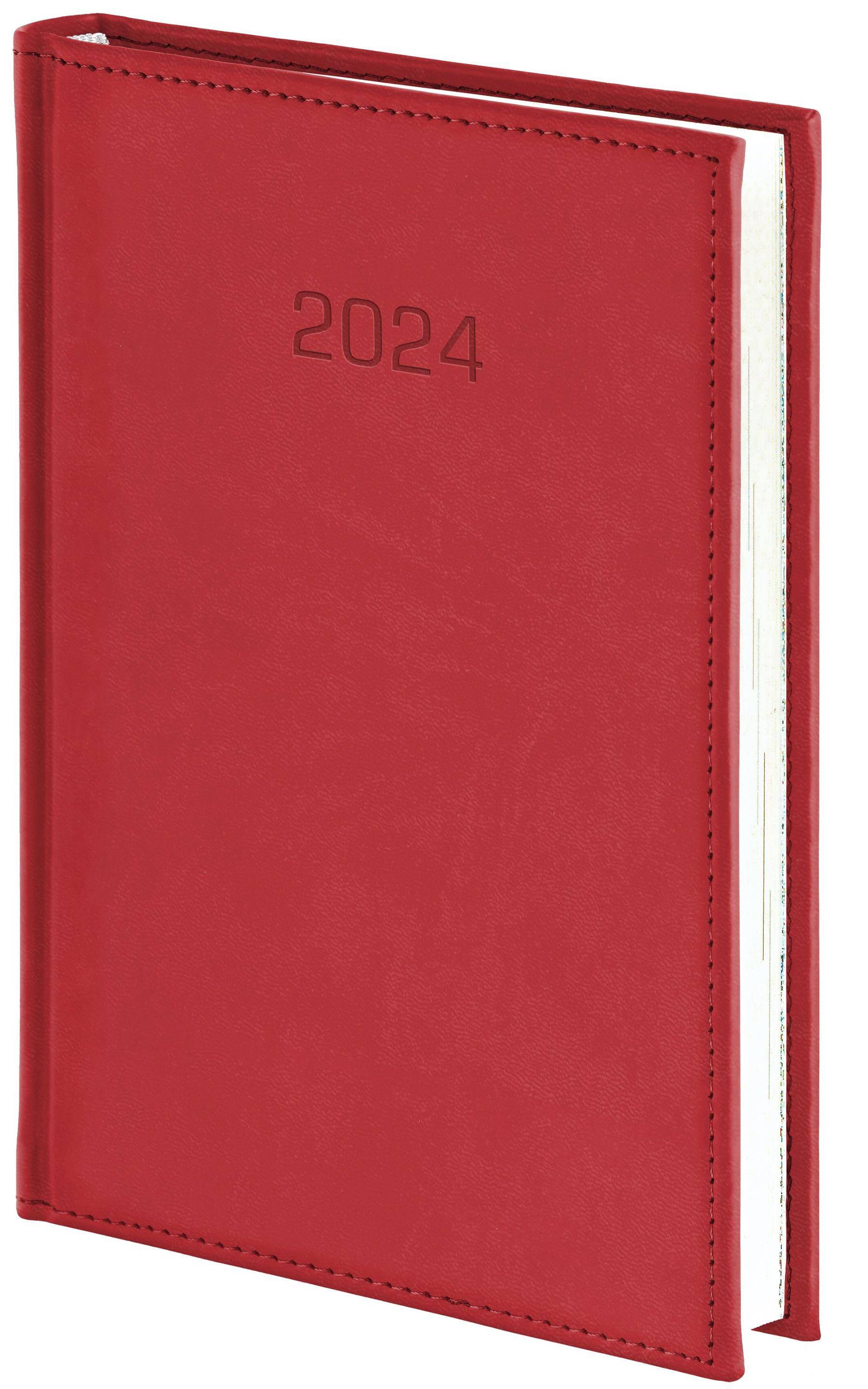 Kalendarz 2024 Vivella B5 tygodniowy czerwony