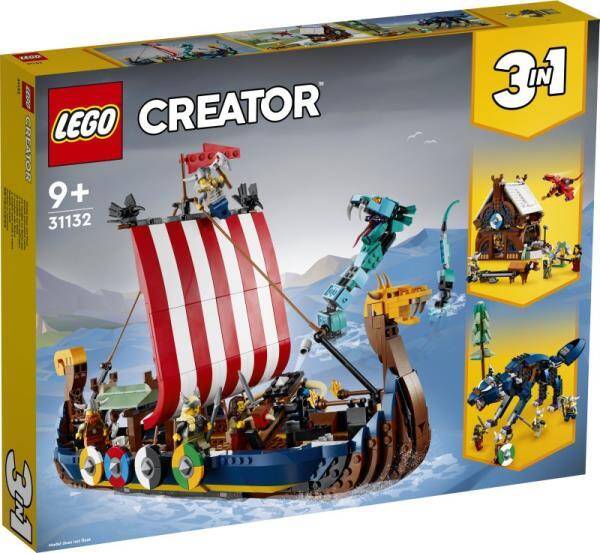 LEGO ®CREATOR Statek wikingów i wąż z Midgardu 31132 ( 1192 el.) 9+