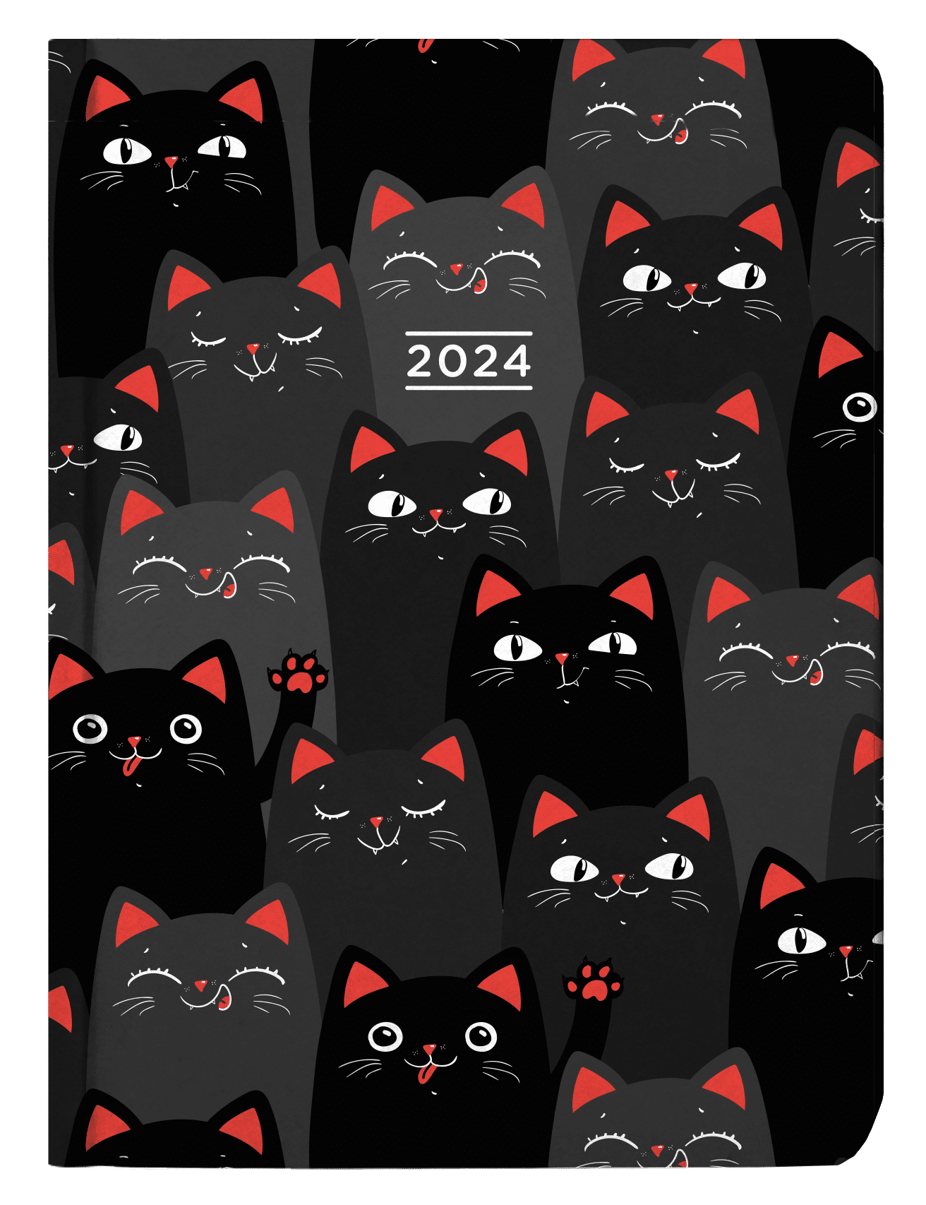 Kalendarz 2024 B6 tygodniowy koty
