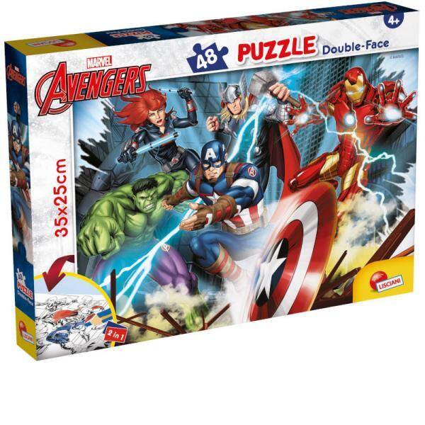 Puzzle podłogowe dwustronne M-Plus 48el Marvel Avengers 99641 LISCIANI