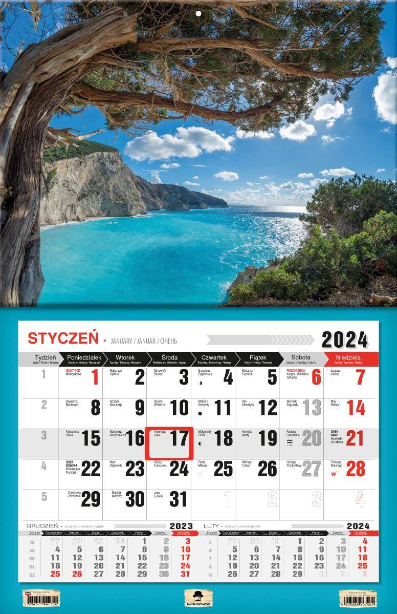 Kalendarz 2024 jednodzielny Zatoka KTJ3XL-V.10