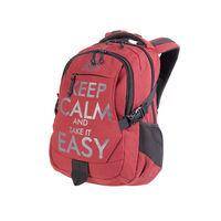 Plecak szkolno-sportowy czerwony Keep Calm Easy