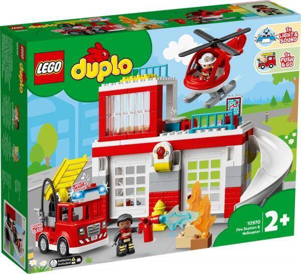 LEGO® DUPLO Remiza strażacka i helikopter 10970 (117 el.) 2+