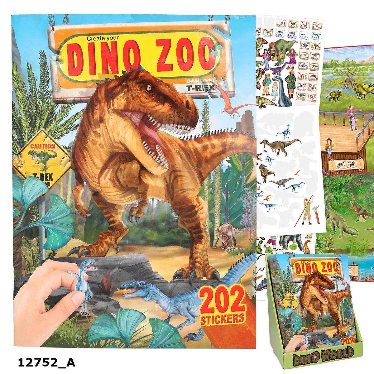 Zestaw kreatywny z naklejkami Dino ZOO 12752A