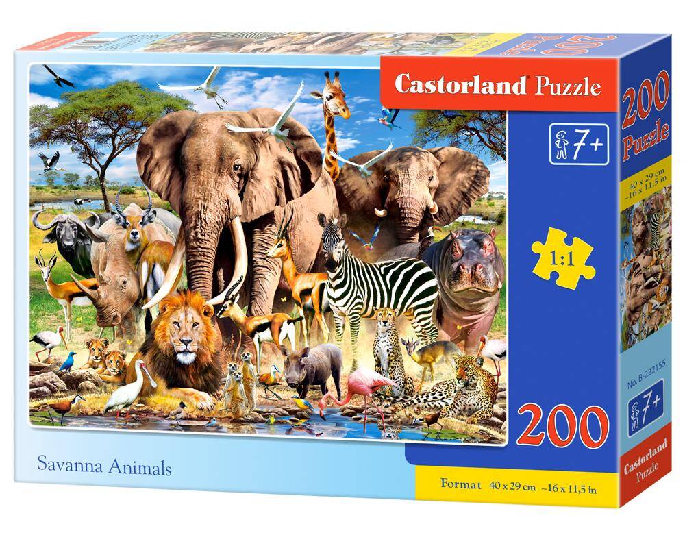 Puzzle 200 Zwierzęta sawanny B-222155