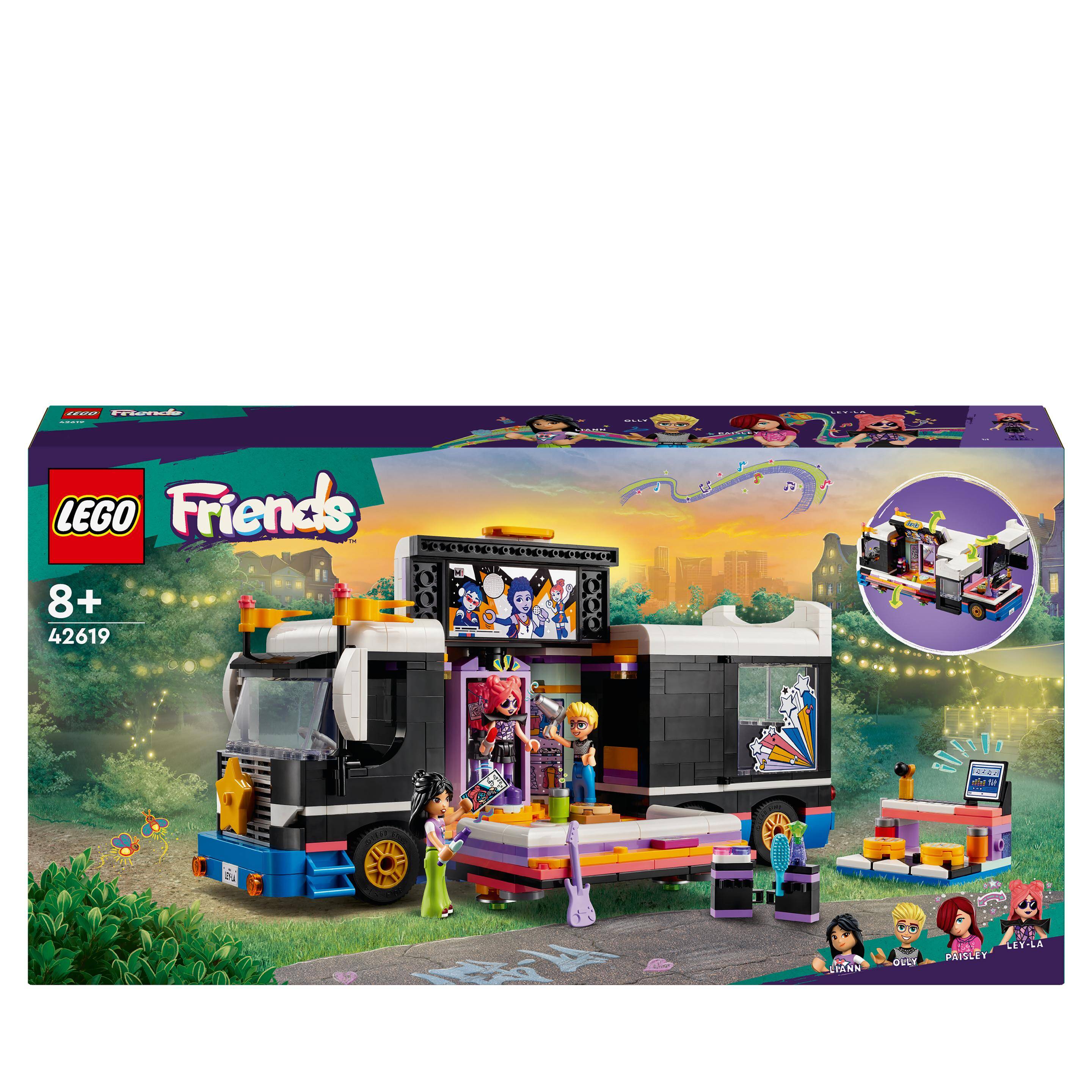LEGO ®42619 FRIENDS Autobus koncertowy gwiazdy pop p3. 845 elementów.
