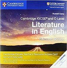 Cambridge IGCSEA and O Level Literature in English Cambridge Elevate Teacher's Resource Access Card