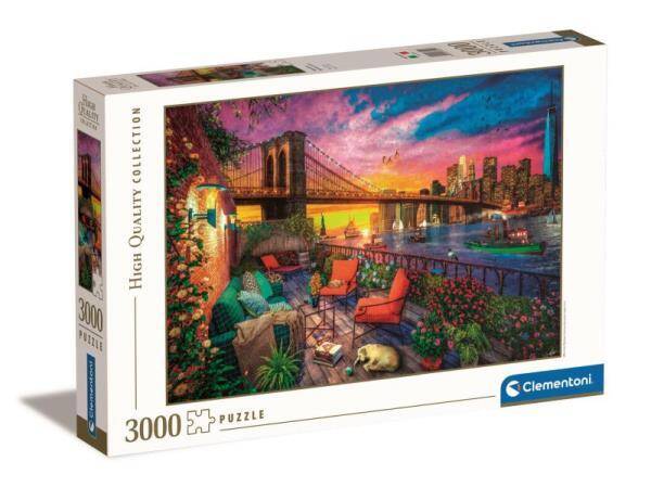 Puzzle 3000 Manhattan Balcony Sunset