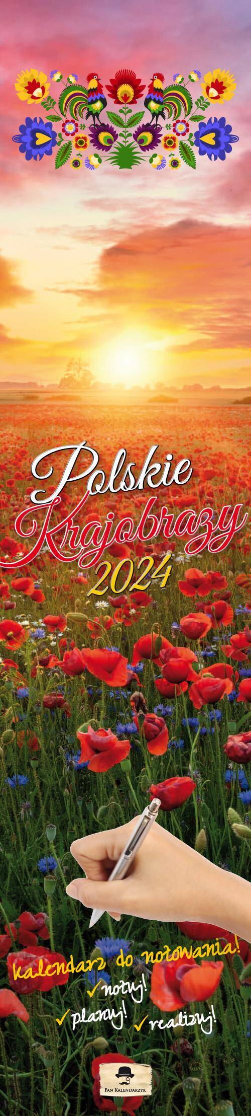 Kalendarz 2024 Polskie krajobrazy paskowy wąski KPW-V.3