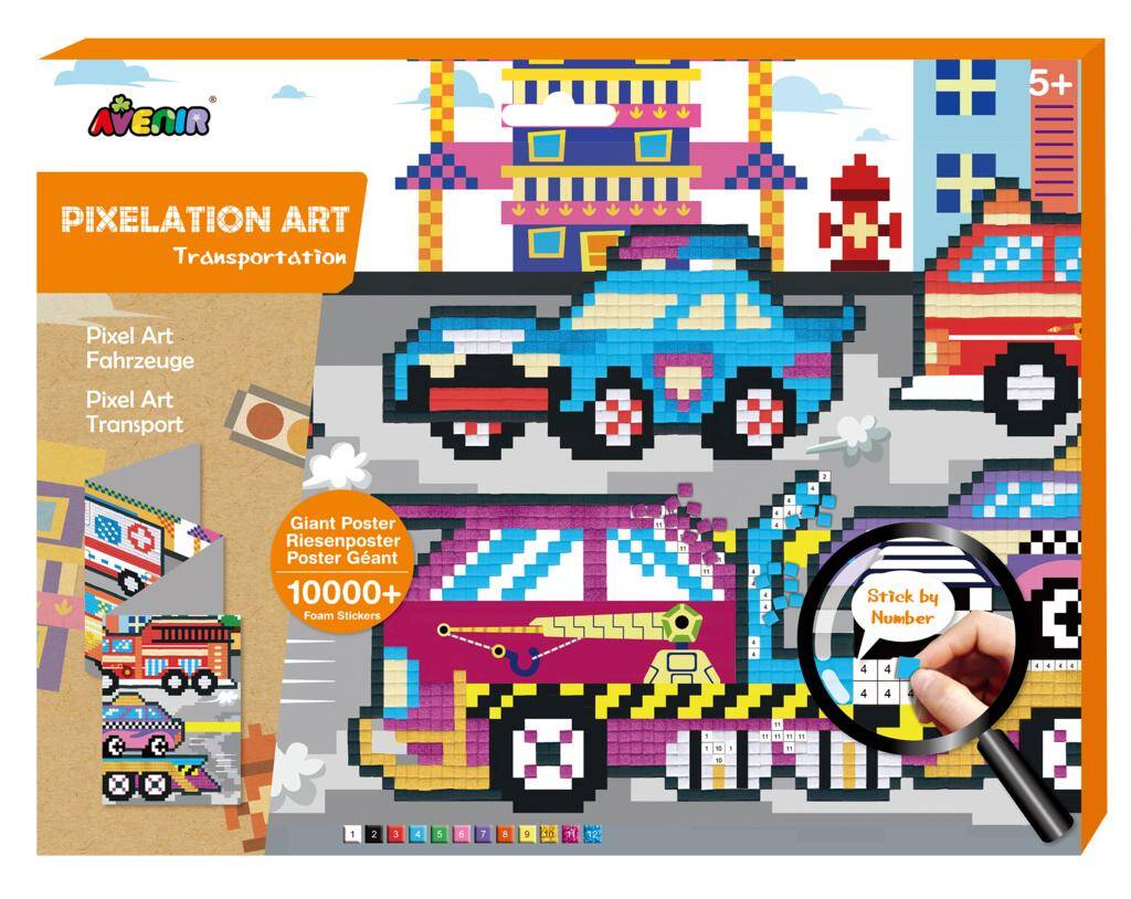 Mozaika kolorowe piksele transport