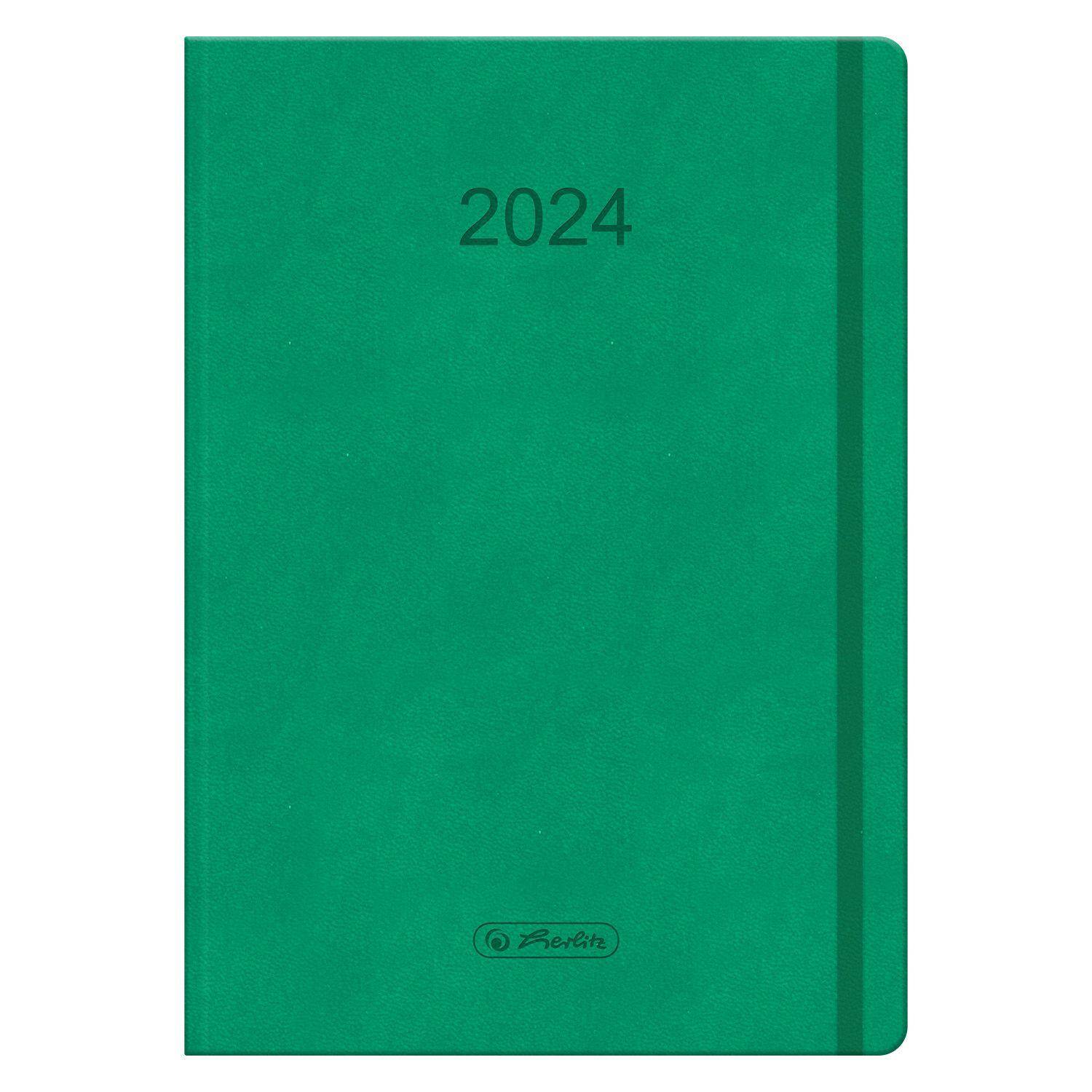 Kalendarz 2024 tygodniowy A5 flex zielony