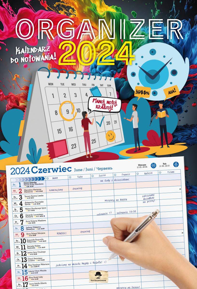 Kalendarz 2024 ścienny A3 organizer V.2