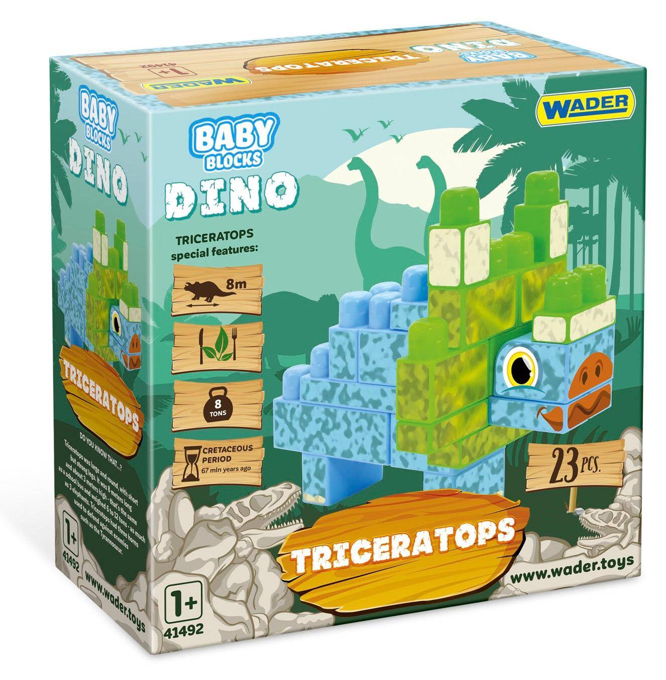 Klocki Dino Baby Blocks triceratops  41494