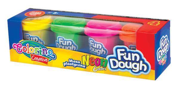 Masa plastyczna / ciastolina Fun Dough 4 kolory Neon 34319 Colorino Creative