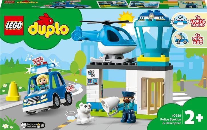 LEGO® DUPLO Posterunek policji i helikopter 10959 (40 el.) 2+