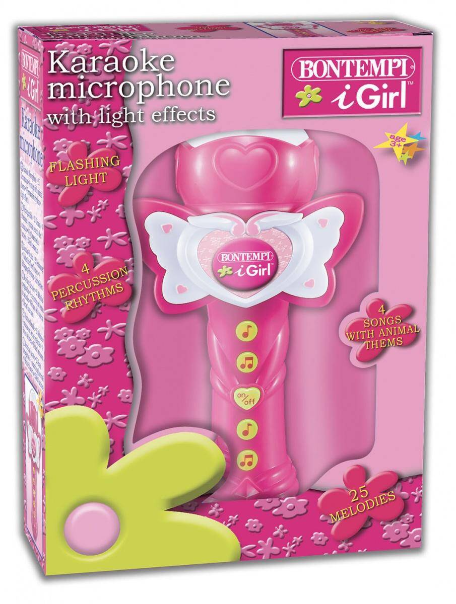 Mikrofon z dźwiękiem różowy