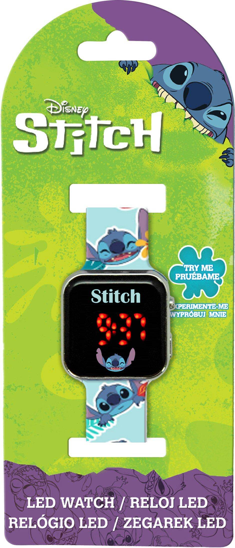 Zegarek LED z kalendarzem Stitch LAS4039