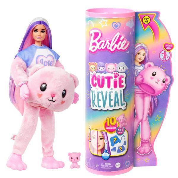 Lalka Barbie Cutie Reveal Miś Seria Słodkie stylizacje HKR04 MATTEL