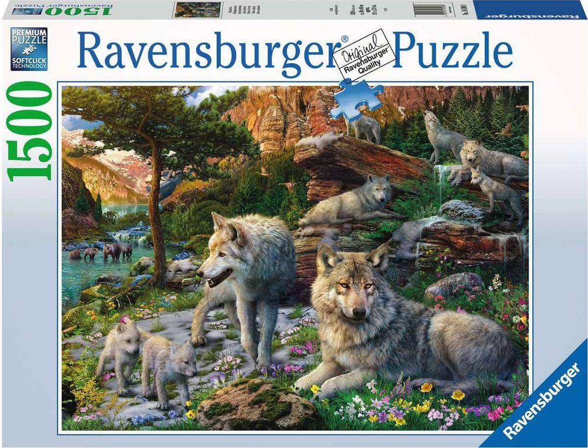 Puzzle 2D 1500 Wiosenne wilki 16598