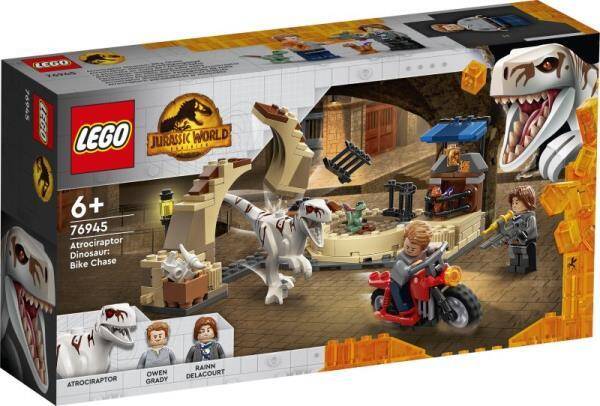 LEGO ®JURASSIC WORLD Atrociraptor: pościg na motocyklu 76945 (169 el.) 6+