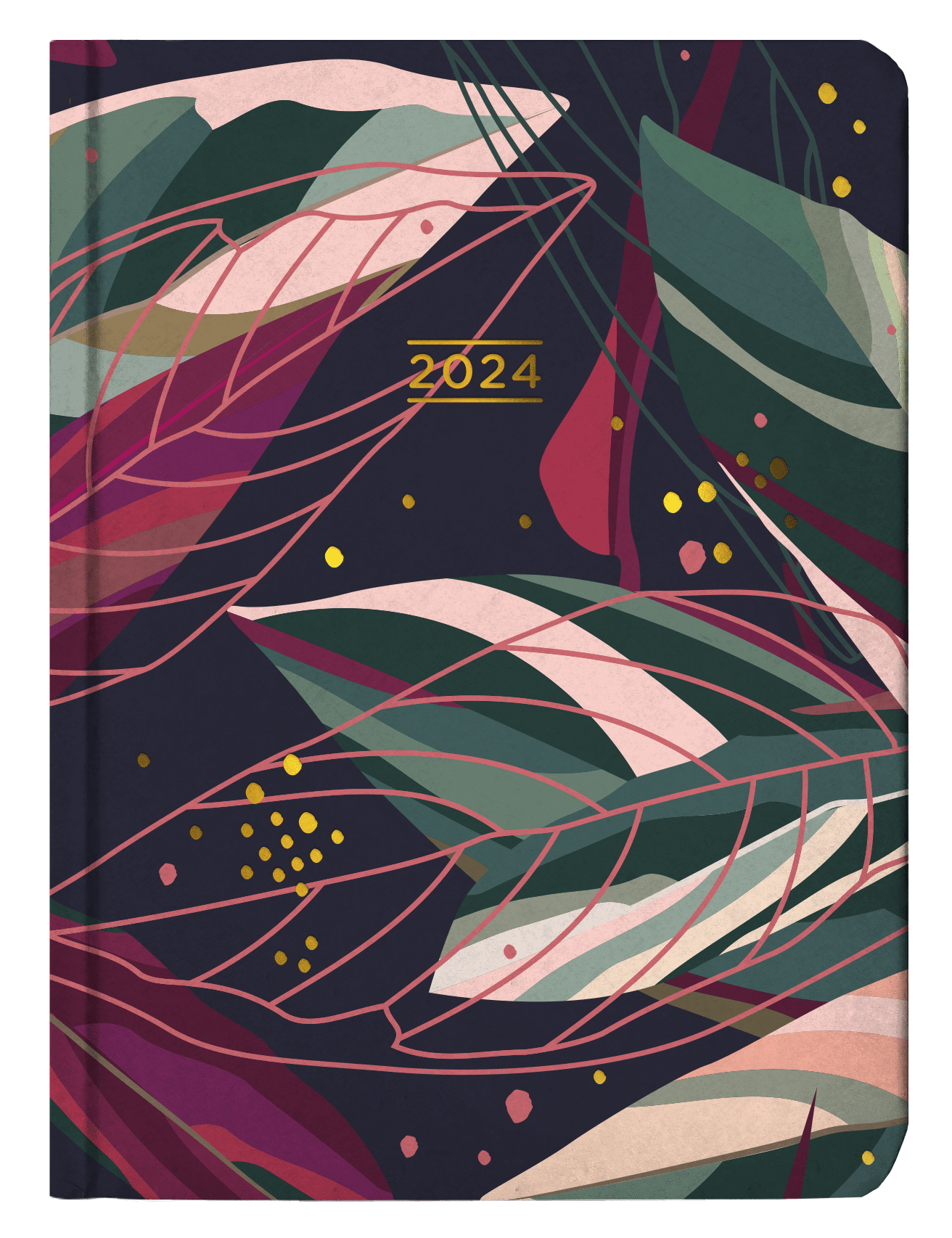 Kalendarz 2024 B6 tygodniowy kolorowe liście
