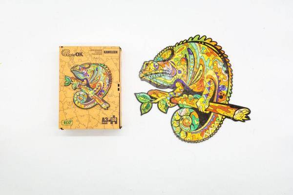 Puzzle drewniane Kameleon PuzA3-00745