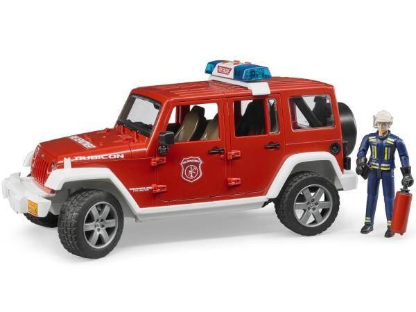Jeep Wrangler Unlimited Rubicon Straż Pożarna z figurką 02528 BRUDER