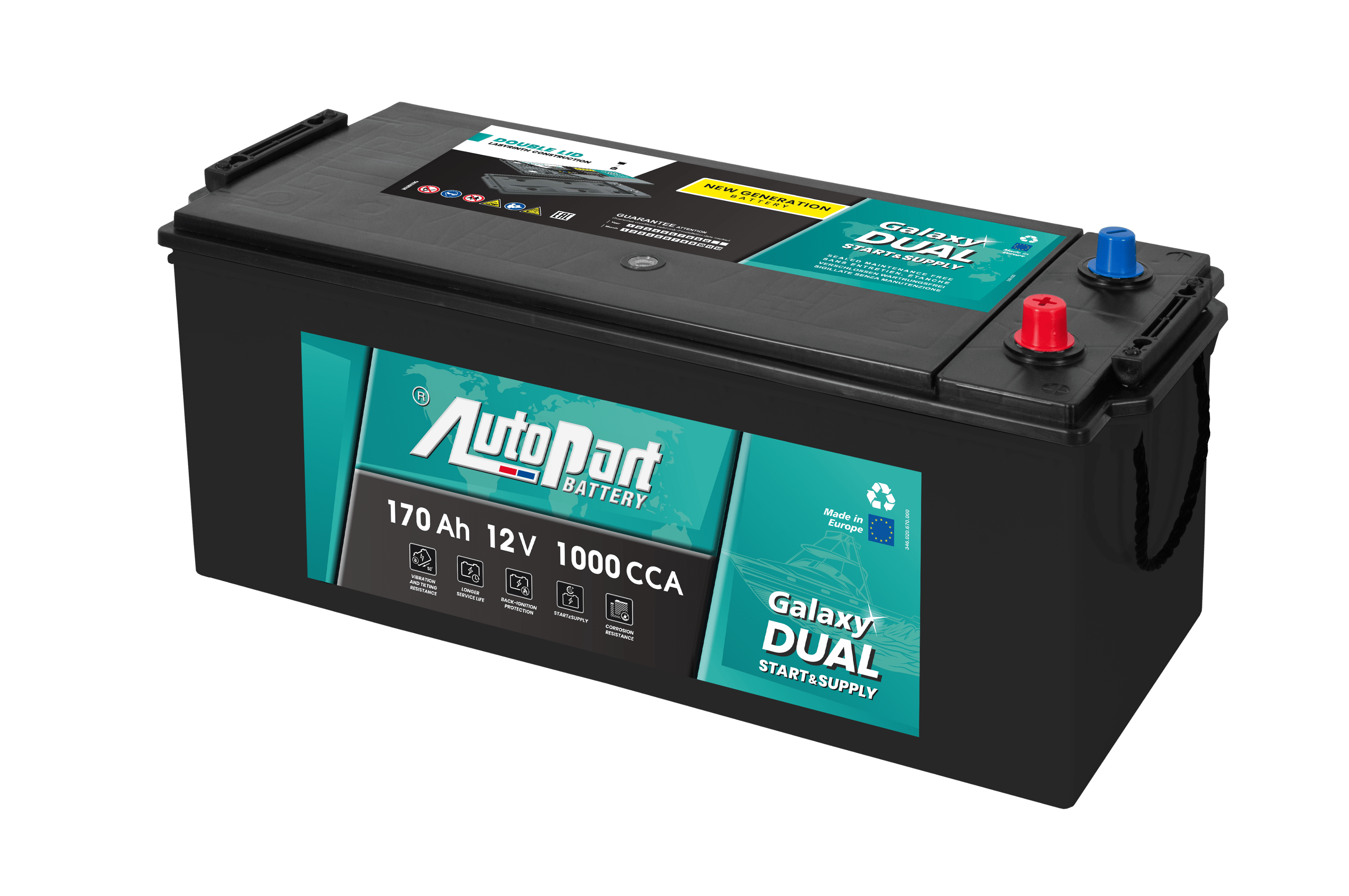 670-725 Akumulator AUTOPART DUAL 170Ah 12V 1000A