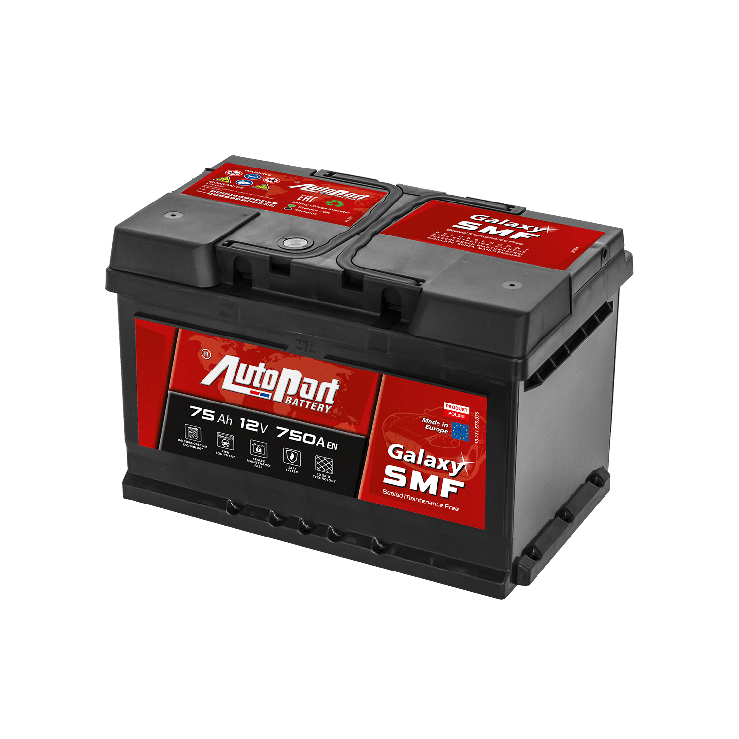 575-395 Akumulator AUTOPART SMF 75Ah 12V 750A R+