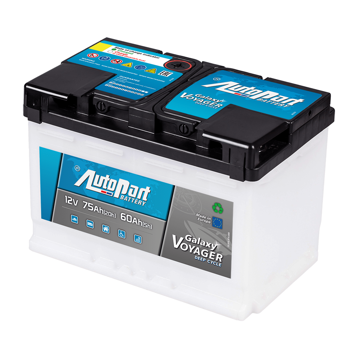 575-800 Akumulator AUTOPART VOYAGER 75Ah