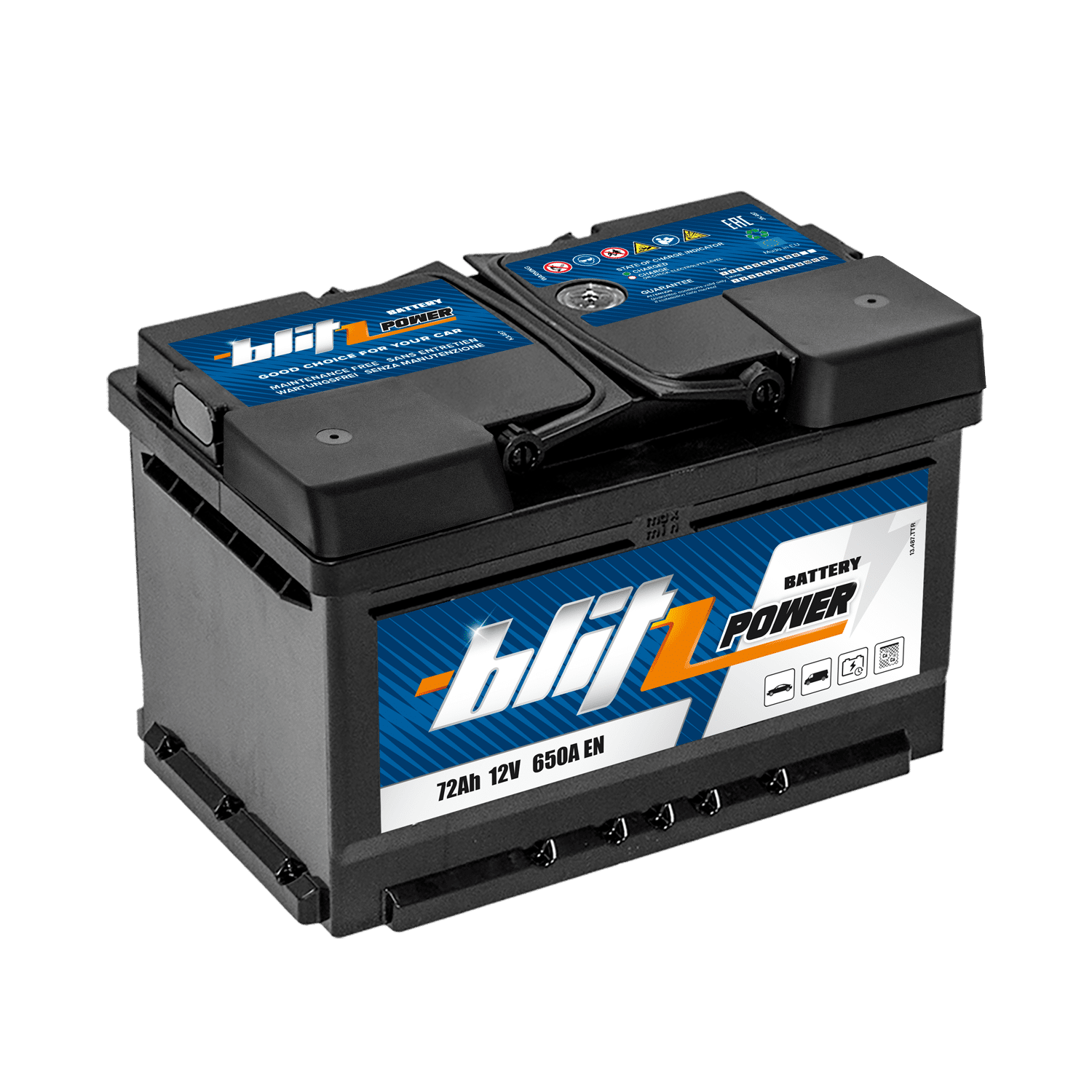 Akumulator BLITZ 72AH/12V 650A P+ (Zdjęcie 2)